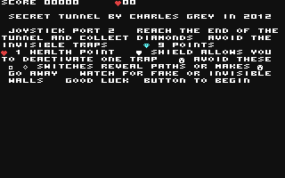 Secret Tunnel (Homebrew) — Title screen